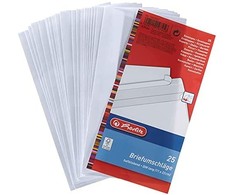 Herlitz Koperta DL hk hfr balta druk wewnętrzny 25 Stk.