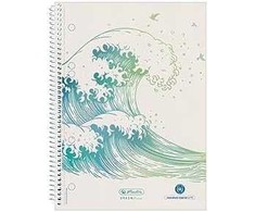 Herlitz Spiralblock A5 70 Bl. w kratkę GREENline fala