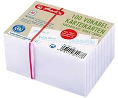 Herlitz Karta indeksowa A8 Słownictwo w linię balta Bl.Engel 100 vnt.