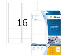 Herma Etiketės su pavadinimais, nuimamas, A4, 88,9 x 33,8 mm, baltos, pagamintos iš acetato šilko, spausdinti - 4515