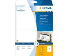 Herma Etiketės su pavadinimais, nuimamos, A4, 199,6 x 143,5 mm, baltos, pagamintos iš acetato šilko, skirtos spausdinti - 4519