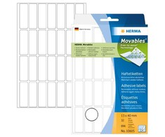 Herma Etykieta 13x40 mm, balta, 896 vnt (10605)