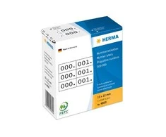 Herma Lipnios etiketės 3x / 10 x 22mm Baltas- Juodas (4800)