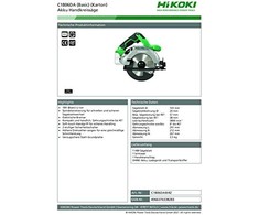 Akumuliatorinis diskinis pjūklas HiKOKI C1806DAW4Z