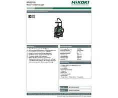 Sauso-drėgno valymo siurblys Hikoki RP250YDLWAZ