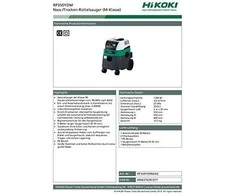 Sauso-drėgno valymo siurblys Hikoki RP350YDMWAZ