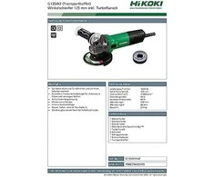 Kampinis šlifuoklis Hikoki G13SW2Y4Z; 125 mm; 1200 W
