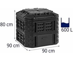 Hillvert Modulinis kompostavimo dėžė sodui organinėms atliekoms 90 x 90 x 80 cm 600 l