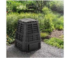 Hillvert Sodo kompostavimo dėžė organinėms atliekoms 93 x 93 x 113 cm 740 l