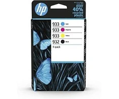 Hewlett Packard (HP) HP 932 Juodas 933 CMY originalios rašalo kasetės, 4 vnt. pakuotė