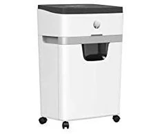 Hewlett Packard (HP) HP ONESHRED 12MC dokumentų smulkintuvas, mikropjovimas, P-5, 12 kortelių, 25l, šviesiai pilkas