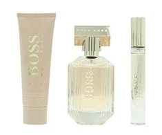 RINKINYS Boss The Scent For Her by Hugo Boss EDP 50ml, kūno losjonas 50ml ir EDP miniatiūra 7.4ml