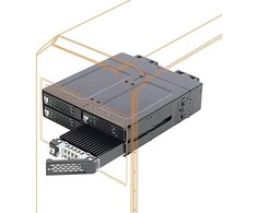 „Pocket Icy Dock“ 4x M.2 NVME SMD – „MiniSAS ToughArmor“ (MB720M2K-B)