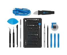 iFixit EU145307 - Įrankių rinkinys - Universalus - Atidarymo kirtiklis,Atsuktuvas,Spudger,Siurbtukas,Pincetas - Juodas,Mėlyna,Pilkas,Nerūdijantis plienas,Permatomas,Baltas - Plokščias,Apsauginis Torx,Veržliaraktis,Torx -3 pincetai