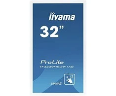 Monitorius Iiyama 32" PCAP Baltas Anti-glare Bezel Be 12 taškų jutiklinis ekranas, 1920x1080, AMVA3 skydelis, 2xHDMI, DisplayPort, VGA, 420cd/m², 3000:1, USB jutiklinė sąsaja, LAN ir RS232 valdymas, palaikomas VESAC 40, MultixTouch0 OS, atskira arba integruota
