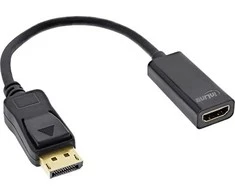 Adapteris AV InLine DisplayPort – HDMI juoda (17198C)