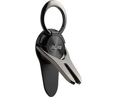 InLine ® išmanusis telefonas 3in1 Smartclip automobilio laikiklis, stovas, piršto laikiklis, lipni mobiliojo telefono rankena, išmaniojo telefono laikiklis, selfie mobiliojo telefono laikiklis,