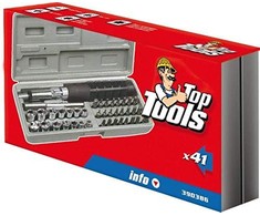 Top Tools Koncówki Atsuktuvų antgaliai ir galvutės su laikikliu, 40 vnt. rinkinys