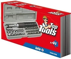 Top Tools Koncówki Atsuktuvų antgaliai ir galvutės su laikikliu, 40 vnt. rinkinys