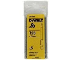 Sukimo antgalis DeWalt DT72932; T25; 70 mm; 5 vnt.