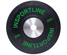 Olimpinis svoris tinkamas mėtymui 50mm inSPORTline BumperPlate 25kg
