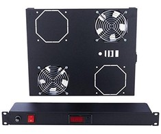 Intellinet aušinimo skydelis 2x23W stovas 19" lubos su termostatu
