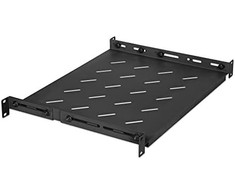 INTELLINET 19" su kintamomis bėgeliais fiksuotam tvirtinimui 1U, 350-550 mm Gylis, Juodas, 714082