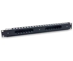Intracom INTELLINET 711685 Intellinet 19 1U kabelių valdymo skydelis su dangteliu plieniniu/PVC Juodas