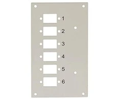 Efb Elektronik EFB 53705.3v2b Priekinis skydelis DIN bėgelio paskirstymo dėžutei 53705.1v3, 6x SC Simp/LC Dupl