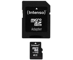 Atminties kortelė INTENSO 3413450 Intenso micro SD 4GB SDHC card class 10