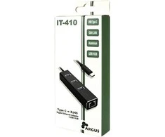 HUB USB Triton Inter-Tech ARGUS IT-410 USB 3.2 Gen 1 (3.1 Gen 1) Type-C Juodas
