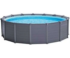 Karkasinis baseinas INTEX Graphite Gray Panel 4.78x1.24m