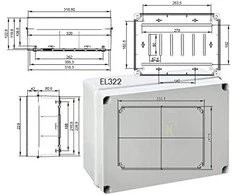 Pce PUSZ.N/T LIGHT 239X328X129 IP65 GŁADKA