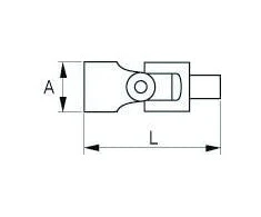 Bahco Universalioji jungtis (kardanas) 72mm 1/2" Irimo blisteryje