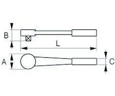 Reversinė terkšlė 152mm 1/4" Irimo blisteryje