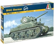 Surenkamas tanko modelis Italeri M4A1 Sherman 1/72 7003