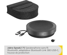 Jabra Speak2 75 UC Link 380c Belaidis Konferencinis garsiakalbis, Bluetooth, USB-C, Dark Pilkas