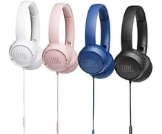 Lengvos ir patogios Ausinės JBL Tune 500 Pure Bass sound su mikrofonu mėlynos