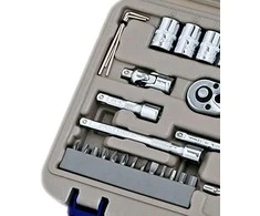 Galvučių 4-13mm ir antgalių rinkinys PH,PZ,SL,HEX 1/4" 35 vnt Irimo