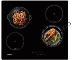 Kaitlentė CATA | Hob | TN 604/B | Vitroceramic | Number of burners/cooking zones 4 | Touch | Juodas | Ekranas
