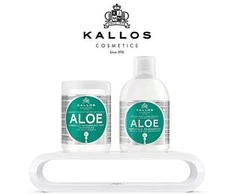 Drėkinanti plaukų kaukė sausiems ir pažeistiems plaukams Kallos Aloe Vera Hair Mask 1000 ml