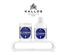 Sausų dažytų plaukų kaukė Kallos BLUEBERRY Revitalizing Hair Mask 1000 ml