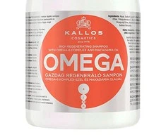 Pažeistų plaukų šampūnas Kallos OMEGA Rich Regenerating Šampūnas 1000 ml