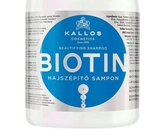 Skatinantis plaukų augimą šampūnas Kallos Biotin 1000ml ploniems silpniems ir blizgesį praradusiems plaukams