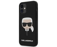 Dėklas Karl Lagerfeld Silicone Karl`s Head Case for iPhone 12 mini - Juodas