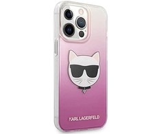 Dėklas Karl Lagerfeld HARDCASE KLHCP13LCTRP IPHONE 13 PRO CHOUPETTE HEAD Rožinis