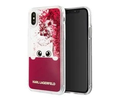Dėklas Karl Lagerfeld dėkliukas telefonui iPhone X su blizgučiais