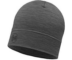 BUFF MERINO LIGHTWEIGHT BEANIE SOLID Pilkas vieno dydžio kepurėlė Standartinė