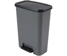 Šiukšliadėžė CURVER COMPACT DUO, pilka, 46 l