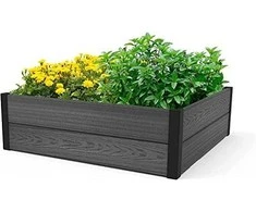 Obrzeże Keter klevo sodo apvadas, plastikinis, pilkas, matmenys 106x106x32, atsparus oro sąlygoms, 249298